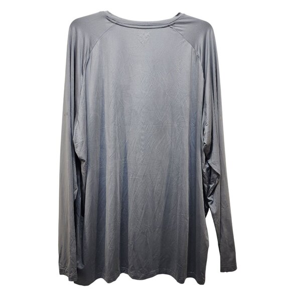 Northyard Mens Long Sleeve Shirt SPF 50 UV Protection Size 4XL Gray - Picture 7 of 9